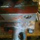 Bottom of hydraulic unit, with drain plug